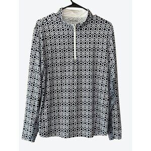 San Soleil Women's Large Long Sleeve 1/4 Zip UV 50+ Cooling Vented Sleeve Top